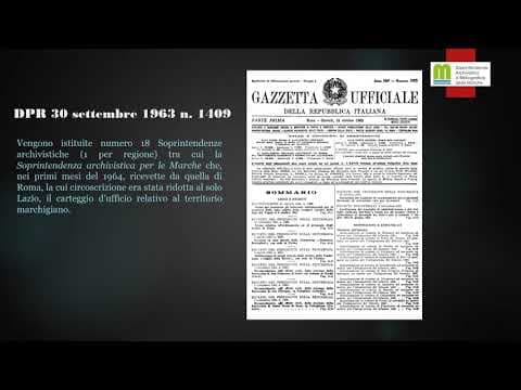 L'evoluzione della tutela sugli archivi marchigiani